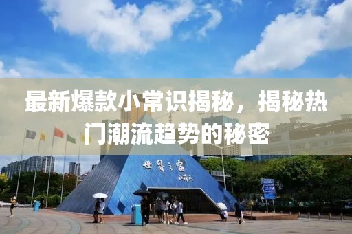 最新爆款小常识揭秘，揭秘热门潮流趋势的秘密