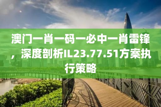 澳门一肖一码一必中一肖雷锋，深度剖析IL23.77.51方案执行策略