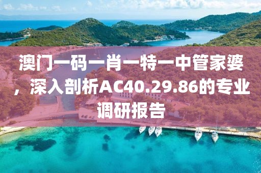 澳门一码一肖一特一中管家婆，深入剖析AC40.29.86的专业调研报告