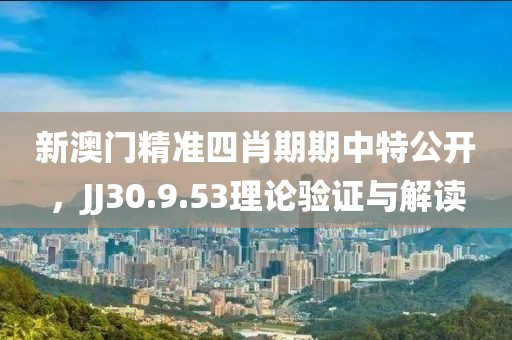 新澳门精准四肖期期中特公开，JJ30.9.53理论验证与解读
