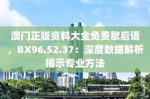 澳门正版资料大全免费歇后语，BX96.52.37：深度数据解析揭示专业方法