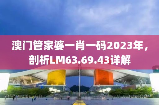 澳门管家婆一肖一码2023年，剖析LM63.69.43详解