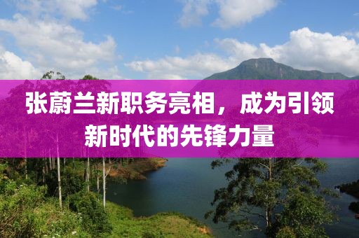 张蔚兰新职务亮相，成为引领新时代的先锋力量