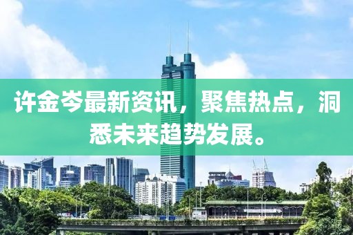 许金岑最新资讯，聚焦热点，洞悉未来趋势发展。