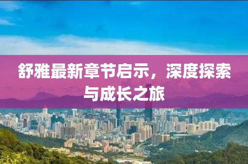 舒雅最新章节启示，深度探索与成长之旅