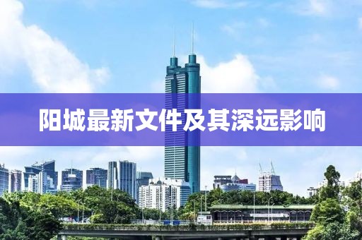 阳城最新文件及其深远影响