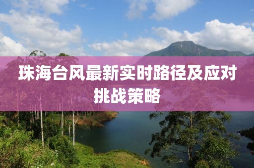 珠海台风最新实时路径及应对挑战策略