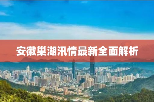 安徽巢湖汛情最新全面解析