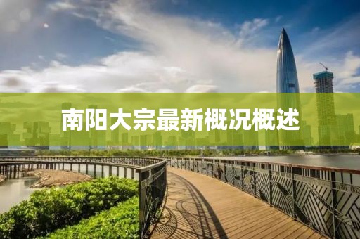 南阳大宗最新概况概述
