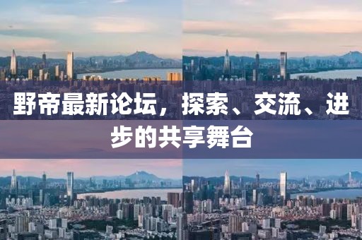 野帝最新论坛，探索、交流、进步的共享舞台