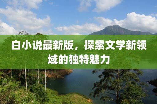白小说最新版，探索文学新领域的独特魅力