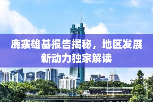 鹿寨雄基报告揭秘，地区发展新动力独家解读