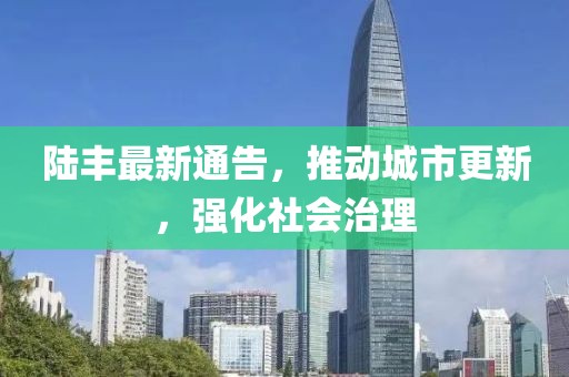 陆丰最新通告，推动城市更新，强化社会治理
