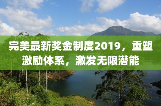 完美最新奖金制度2019，重塑激励体系，激发无限潜能