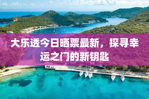 大乐透今日晒票最新，探寻幸运之门的新钥匙