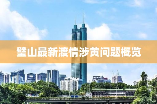 璧山最新渡情涉黄问题概览