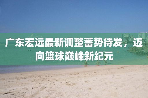 广东宏远最新调整蓄势待发，迈向篮球巅峰新纪元