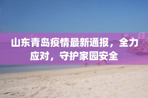 山东青岛疫情最新通报，全力应对，守护家园安全
