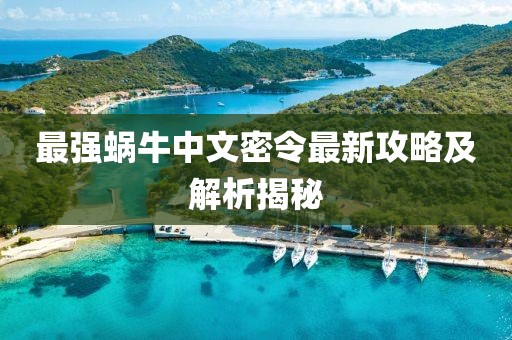 最强蜗牛中文密令最新攻略及解析揭秘