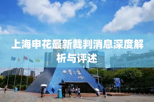 上海申花最新裁判消息深度解析与评述