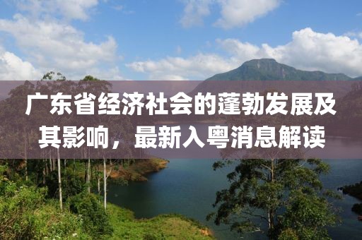 广东省经济社会的蓬勃发展及其影响，最新入粤消息解读