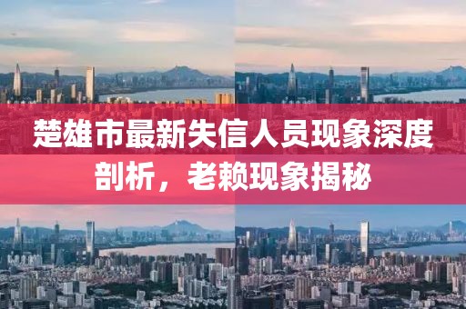 楚雄市最新失信人员现象深度剖析，老赖现象揭秘