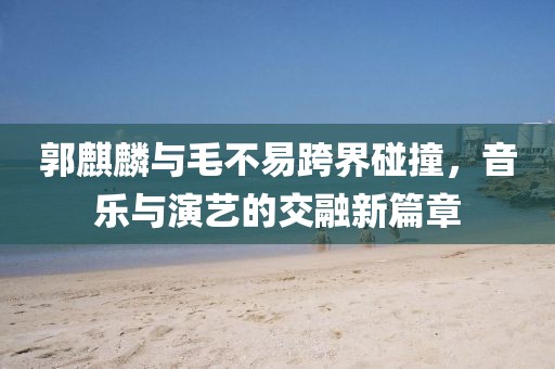 郭麒麟与毛不易跨界碰撞，音乐与演艺的交融新篇章