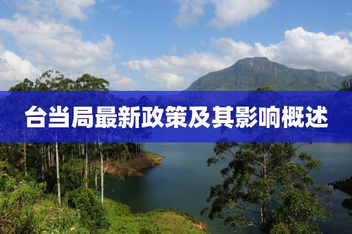 台当局最新政策及其影响概述