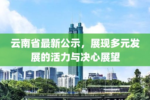 云南省最新公示，展现多元发展的活力与决心展望