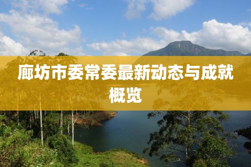 廊坊市委常委最新动态与成就概览