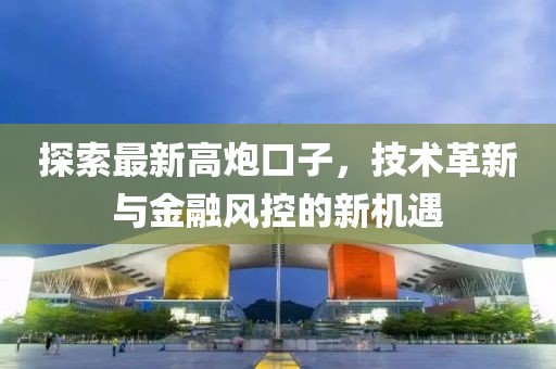 探索最新高炮口子，技术革新与金融风控的新机遇
