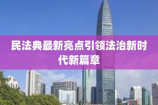 民法典最新亮点引领法治新时代新篇章