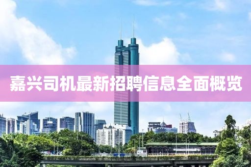 嘉兴司机最新招聘信息全面概览