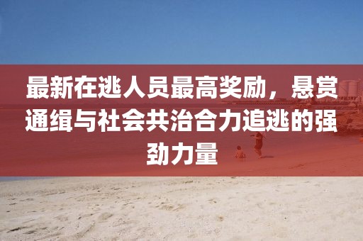 最新在逃人员最高奖励，悬赏通缉与社会共治合力追逃的强劲力量