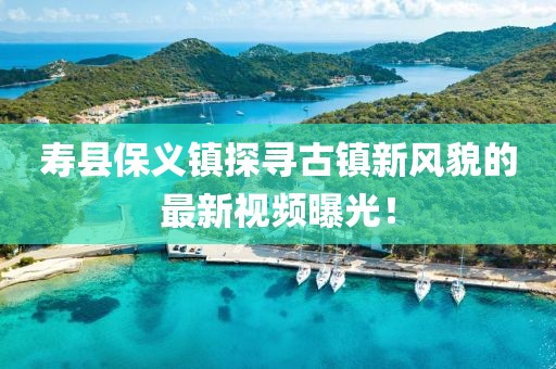 寿县保义镇探寻古镇新风貌的最新视频曝光！