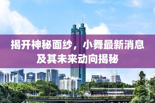 揭开神秘面纱，小舞最新消息及其未来动向揭秘