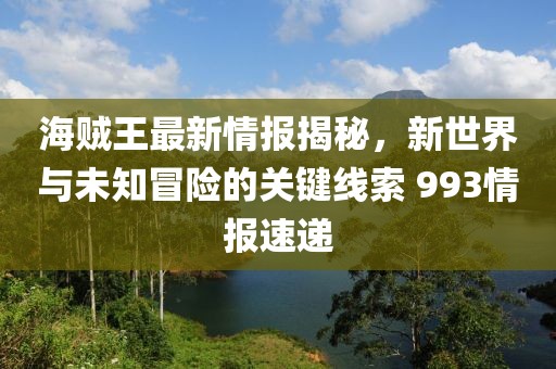 海贼王最新情报揭秘，新世界与未知冒险的关键线索 993情报速递