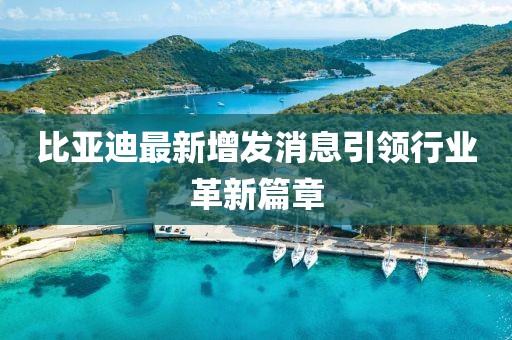 比亚迪最新增发消息引领行业革新篇章
