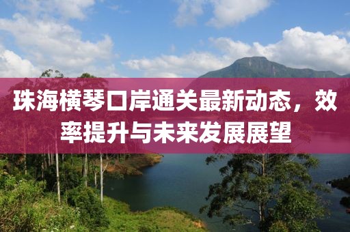 珠海横琴口岸通关最新动态，效率提升与未来发展展望