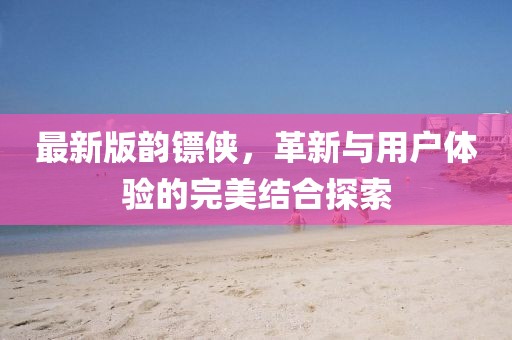 最新版韵镖侠，革新与用户体验的完美结合探索