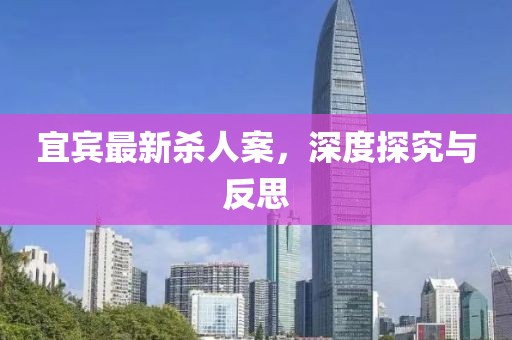 宜宾最新杀人案，深度探究与反思