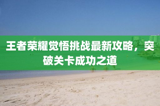 王者荣耀觉悟挑战最新攻略，突破关卡成功之道