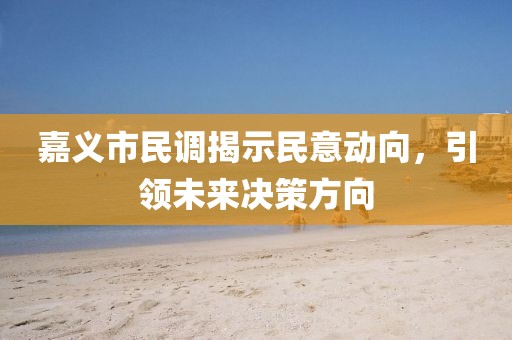 嘉义市民调揭示民意动向，引领未来决策方向