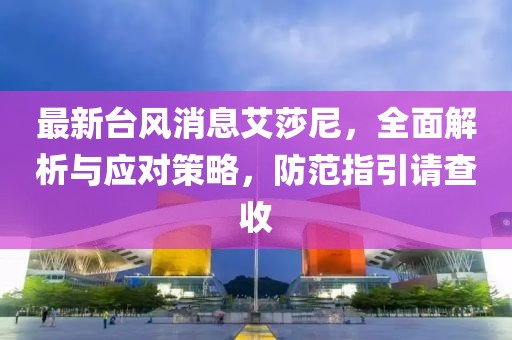 最新台风消息艾莎尼，全面解析与应对策略，防范指引请查收