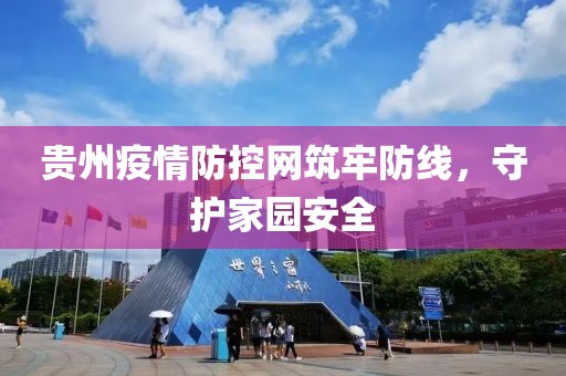 贵州疫情防控网筑牢防线，守护家园安全