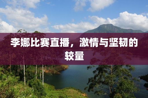 李娜比赛直播，激情与坚韧的较量