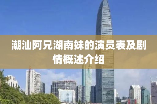 潮汕阿兄湖南妹的演员表及剧情概述介绍