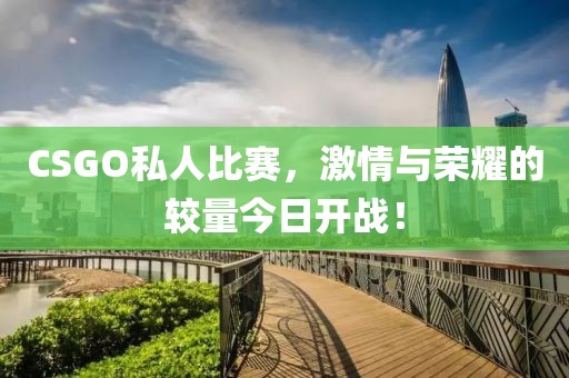 CSGO私人比赛，激情与荣耀的较量今日开战！