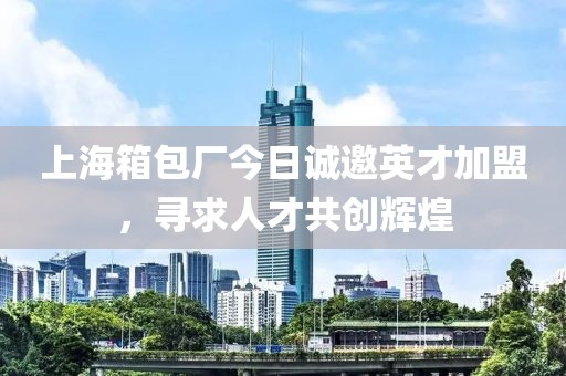 上海箱包厂今日诚邀英才加盟，寻求人才共创辉煌