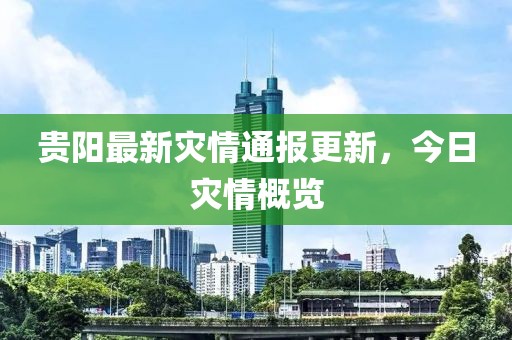 贵阳最新灾情通报更新，今日灾情概览